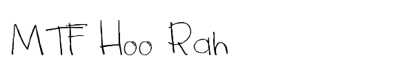 MTF Hoo Rah font preview